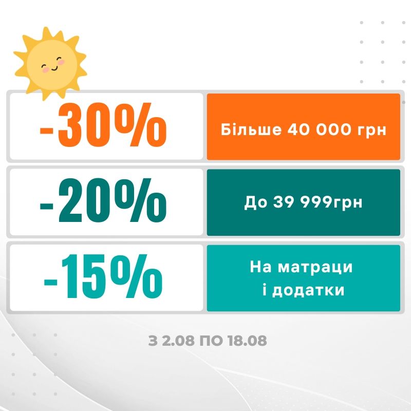 Акція серпня від ТМ Меблік